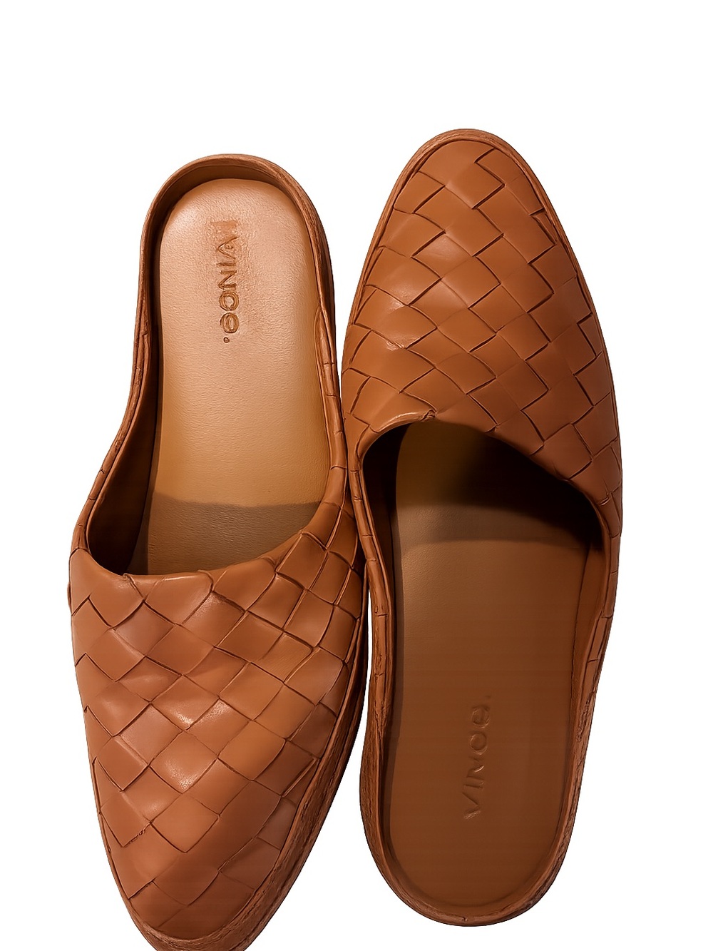 Vince Women’s Woven Leather Slip-On Loafers in Brown